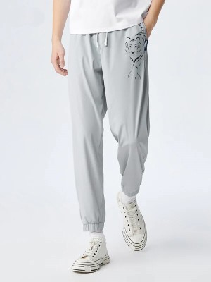 Shiv Traders Printed Men Grey Track Pants