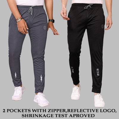 Kashvi Printed Men Grey, Black Track Pants