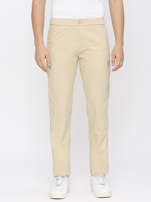 bEEVEE Solid Men Beige Track Pants