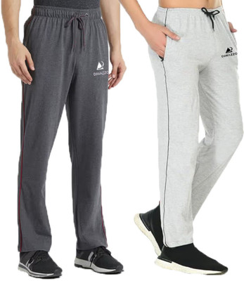 Diwazzo Solid Men Grey, Silver Track Pants