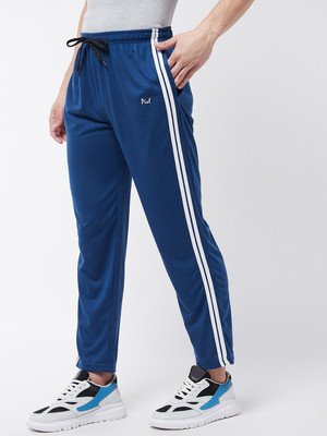 Pivl Striped Men Blue Track Pants