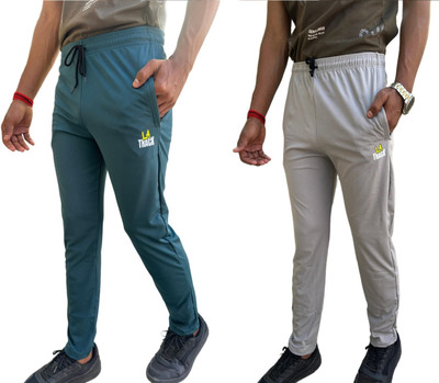 Easy choise Solid Men Grey, Blue Track Pants