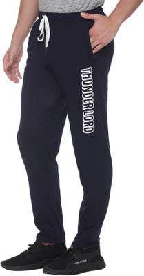 HVBK Printed Men Blue Track Pants