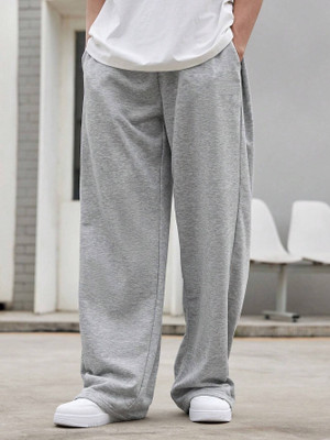 PROGENY Solid Men Grey Track Pants