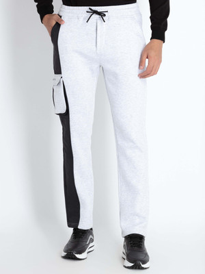 Status Quo Colorblock Men White Track Pants