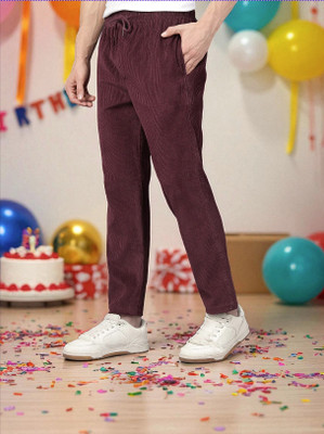 SB Trend Solid Men Purple Track Pants