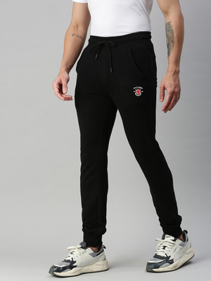 ONN Solid Men Black Track Pants