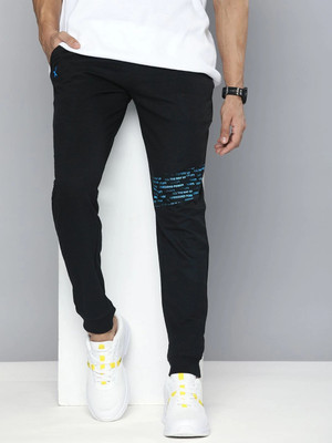 HRX by Hrithik Roshan Printed Men Black Track Pants