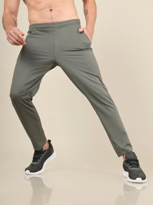 TECHNOSPORT Solid Men Olive Track Pants