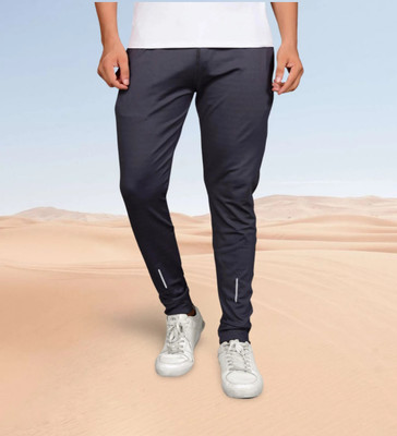 Cronix Solid Men Grey Track Pants