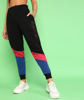 PROWL by TIGER SHROFF Colorblock Women Black Track Pants