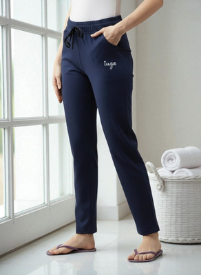 Moshe Solid Women Blue Track Pants