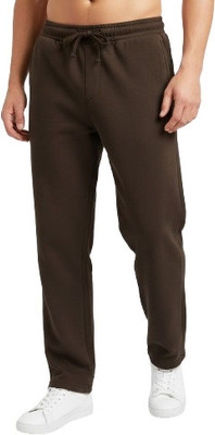 jovail Solid Men Brown Track Pants