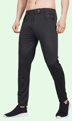 mevan Solid Men Black Track Pants