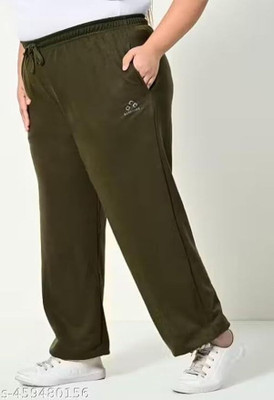 Tapsya Solid Women Green Track Pants