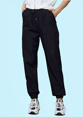 PP Vastram Solid Women Black Track Pants