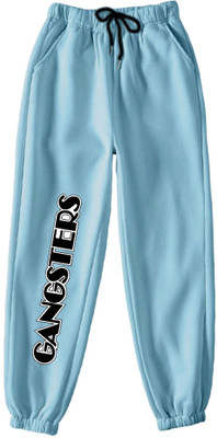 Tabadtod Printed Women Light Blue Track Pants