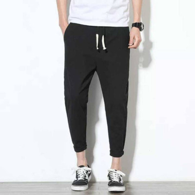 SURUBALA Solid Men Black Track Pants