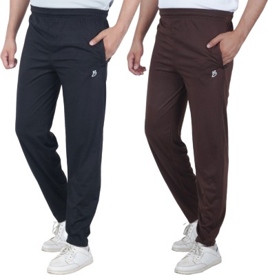 BLACK COOL Solid Men Black, Brown Track Pants