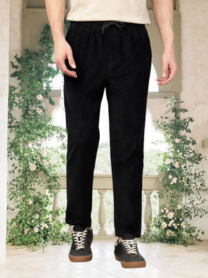 Kesaria Fab Solid Men Black Track Pants