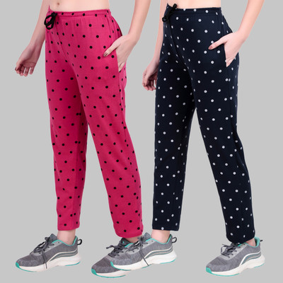 JECKWARD Polka Print Women Multicolor Track Pants