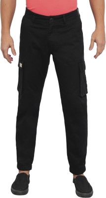 BEING HUMAN Solid Men Black Track Pants