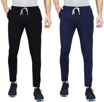 j s fashion Solid Men Black Track Pants
