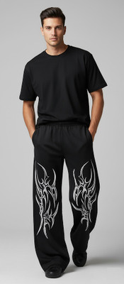 McCARTHY Printed Men Black Track Pants