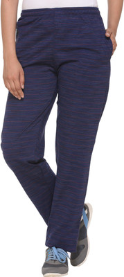 Weboasis Self Design Women Dark Blue Track Pants