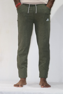 b bais trends Solid Men Dark Green Track Pants
