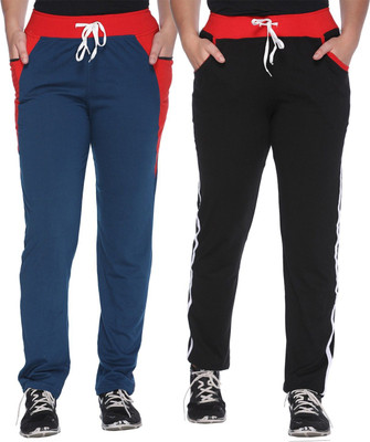 Weboasis Solid Women Multicolor Track Pants