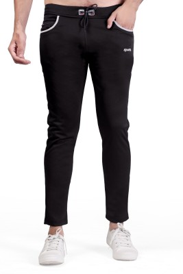 KRONIS FASHION Solid Men Black Track Pants