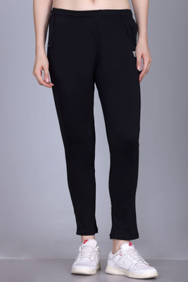 BILBURY Solid, Printed Women Black Track Pants