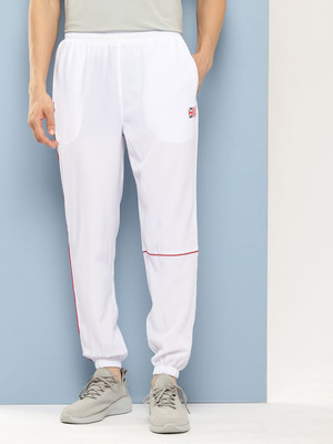 SLAZENGER Self Design Men White Track Pants