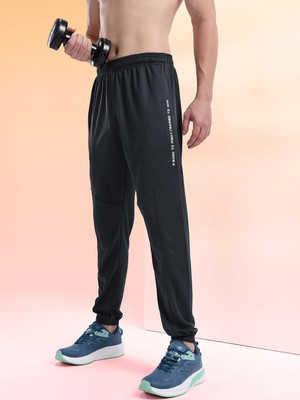 HRX by Hrithik Roshan Washed, Solid Men Black Track Pants