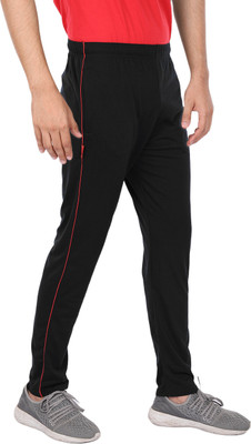 ALFA Solid Men Black Track Pants