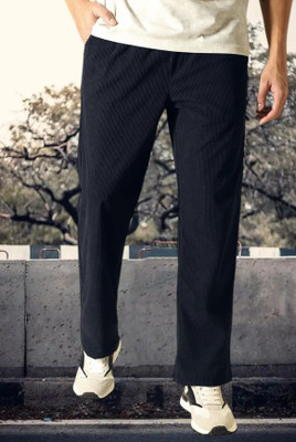 Style Sizzle Solid Men Dark Blue Track Pants