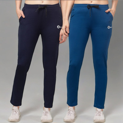 Unique Look Solid, Self Design Women Blue, Dark Blue Track Pants