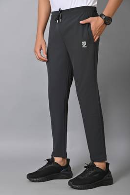 JITSAN Solid Men Grey Track Pants