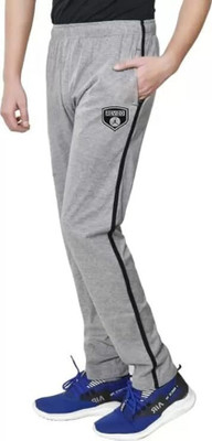 REVIZO Solid Men Grey Track Pants