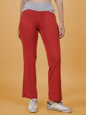 FYTTE Colorblock Women Red Track Pants