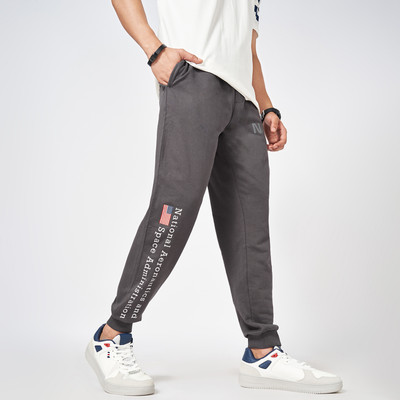 SF Jeans by Pantaloons Solid Men Grey Track Pants