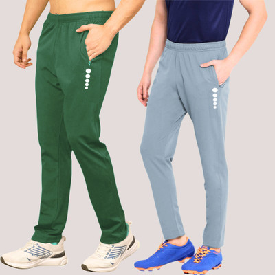 RK Costing Printed Men Grey, Light Green Track Pants