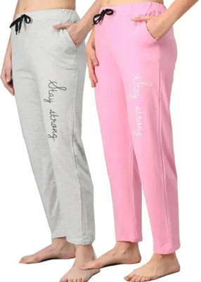 RENU FASHIONS Printed Women Grey, Pink Track Pants