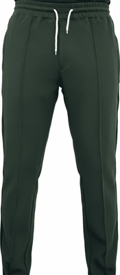 movematic Solid, Striped Men Black, Dark Green Track Pants