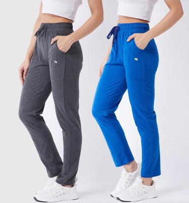 Modeve Solid Women Blue, Grey Track Pants