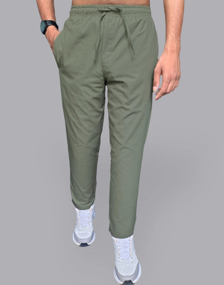 Seirra Solid Men Dark Green Track Pants