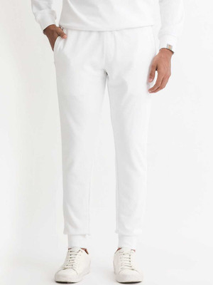 Rare Rabbit Solid Men White Track Pants