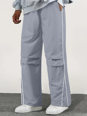 Rajovati Solid Men Silver Track Pants