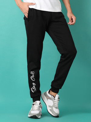 V-MART Printed Men Black Track Pants